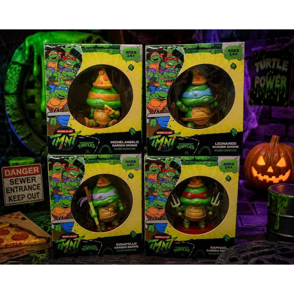 TMNT Garden Gnome Set of 4 Leonardo Raphael Donatello Michelangelo NEW